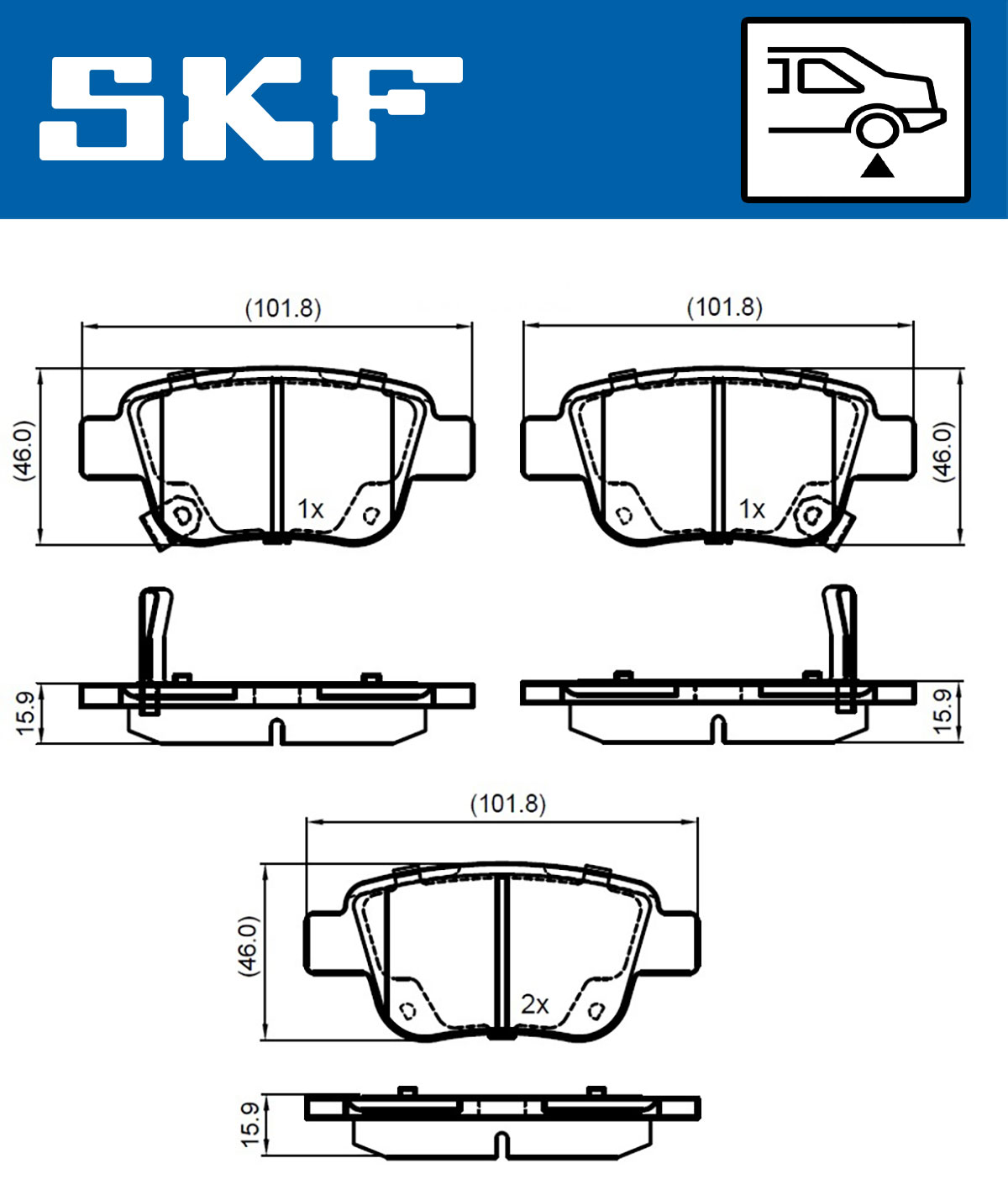 SKF Remblokset VKBP 90384 A