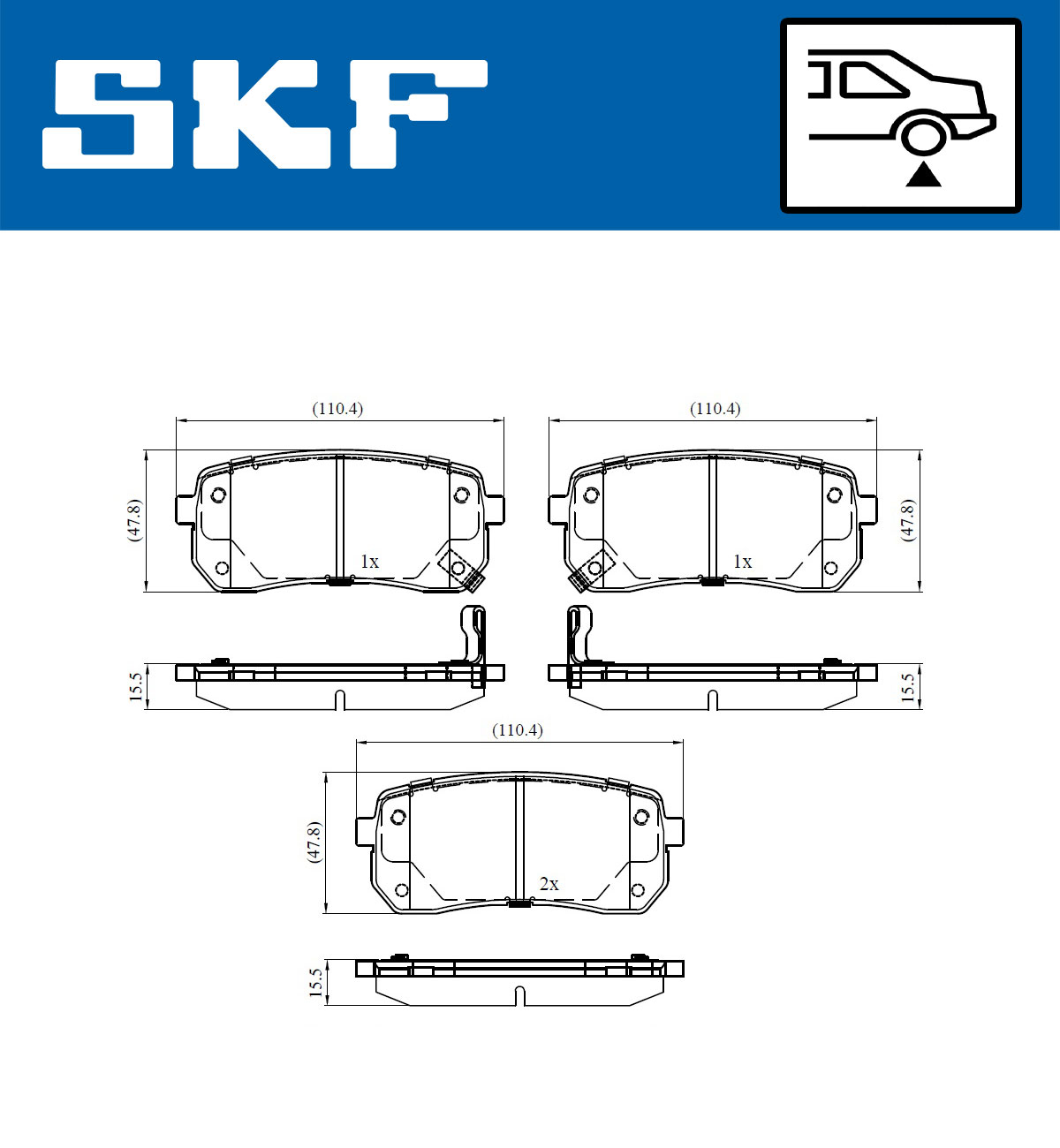 SKF Remblokset VKBP 90464 A