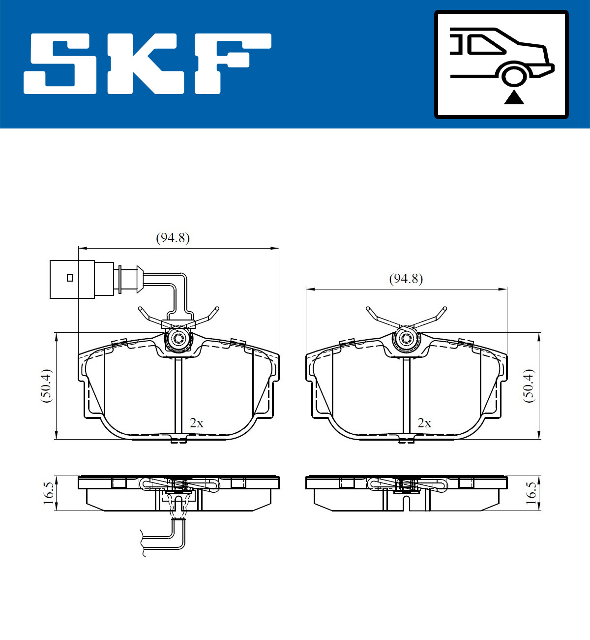 SKF Remblokset VKBP 90527 E