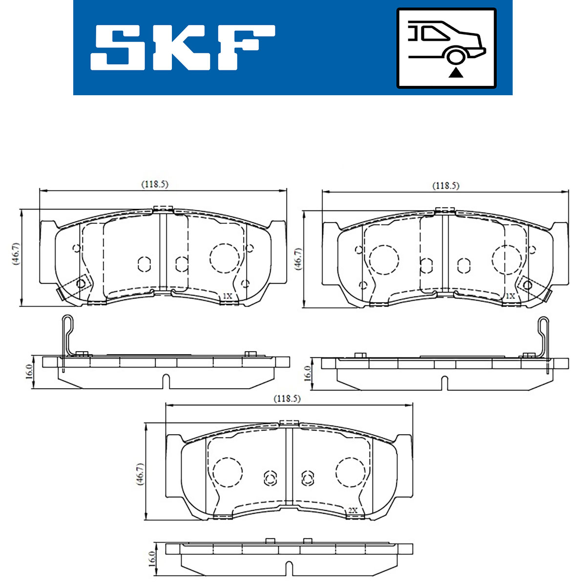 SKF Remblokset VKBP 90538 A