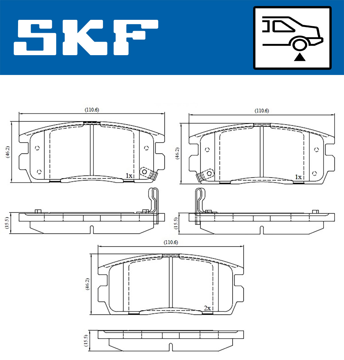 SKF Remblokset VKBP 90556 A