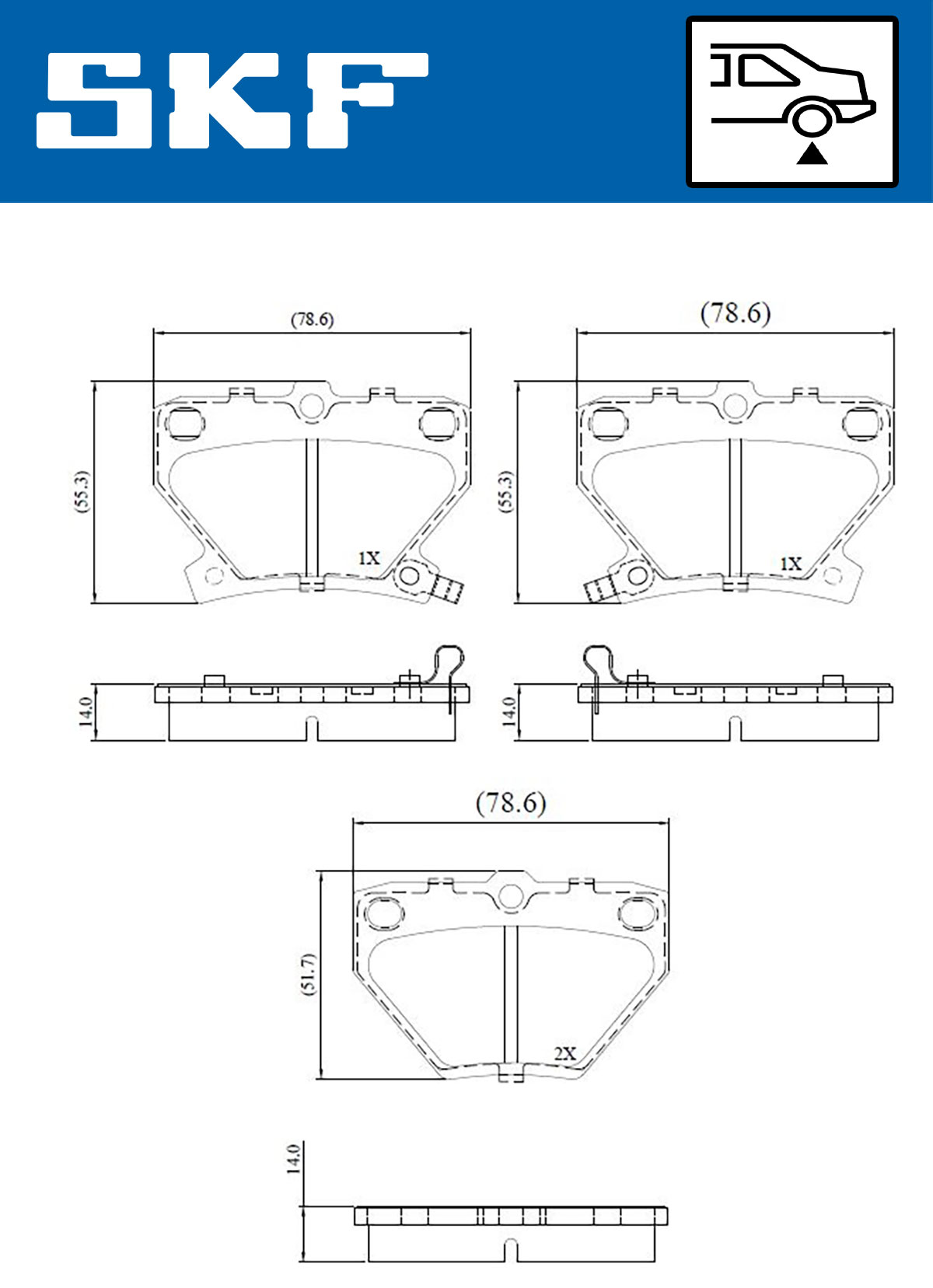 SKF Remblokset VKBP 90559 A