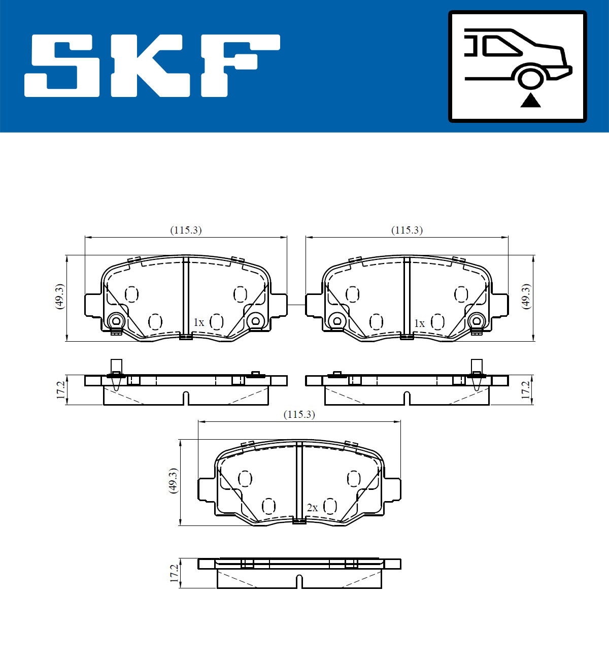 SKF Remblokset VKBP 90569 A