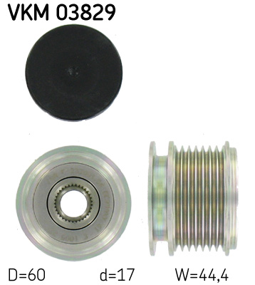 Vrijloop koppeling dynamo SKF VKM 03829