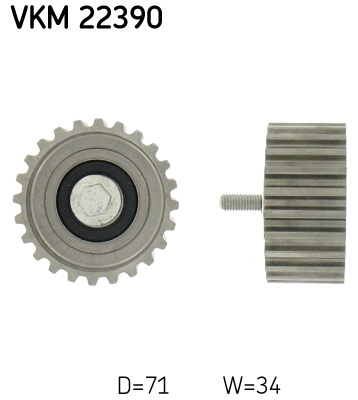 Geleiderol distributieriem SKF VKM 22390