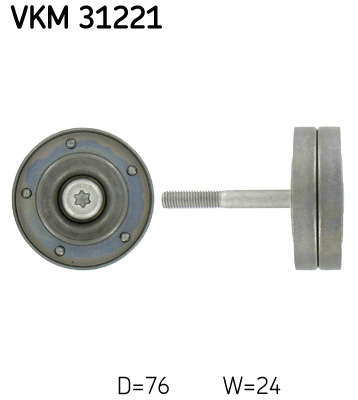 Geleiderol (poly) V-riem SKF VKM 31221