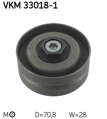 SKF Geleiderol (poly) V-riem VKM 33018-1