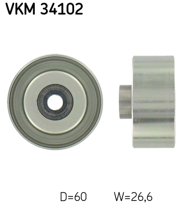 Geleiderol (poly) V-riem SKF VKM 34102