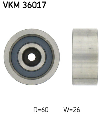 Geleiderol (poly) V-riem SKF VKM 36017