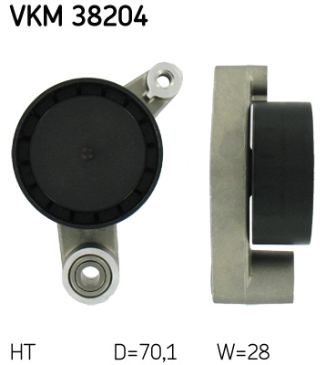Spanrol (poly) V-riem SKF VKM 38204