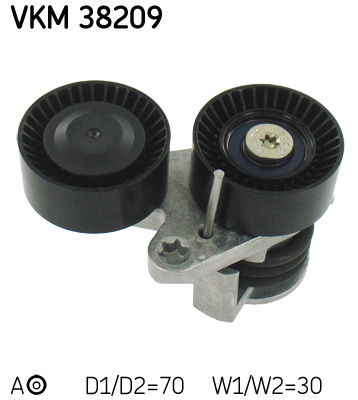 Spanrol (poly) V-riem SKF VKM 38209