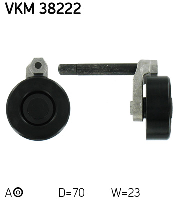 Spanrol (poly) V-riem SKF VKM 38222