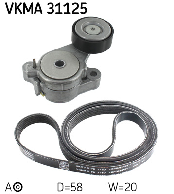 Poly V-riemen kit SKF VKMA 31125