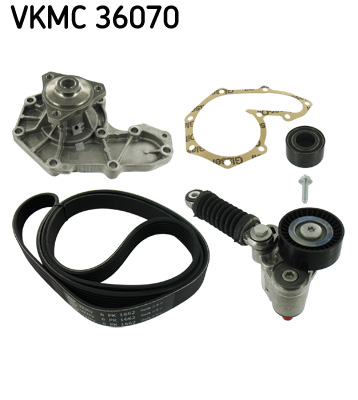 Poly V-riemen kit inclusief waterpomp SKF VKMC 36070