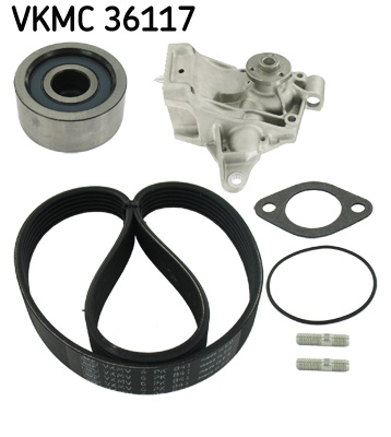 Poly V-riemen kit inclusief waterpomp SKF VKMC 36117