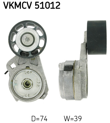 Spanrol (poly) V-riem SKF VKMCV 51012