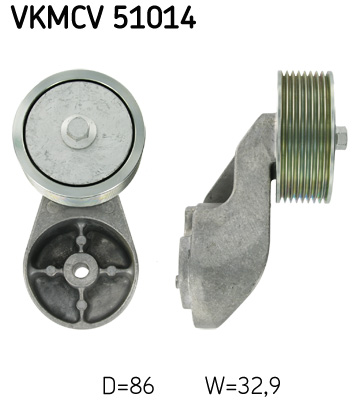 Geleiderol (poly) V-riem SKF VKMCV 51014