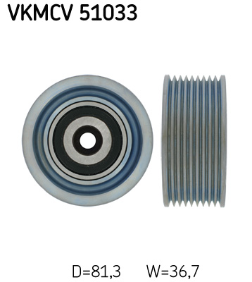 Geleiderol (poly) V-riem SKF VKMCV 51033