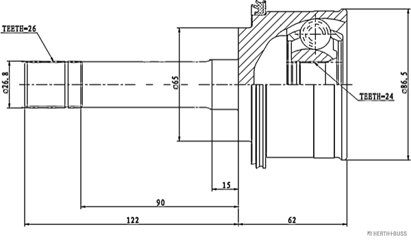 Herth+Buss Jakoparts Homokineet reparatieset J2820302