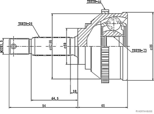 Herth+Buss Jakoparts Homokineet reparatieset J2820501