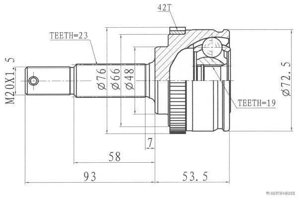 Herth+Buss Jakoparts Homokineet reparatieset J2821130