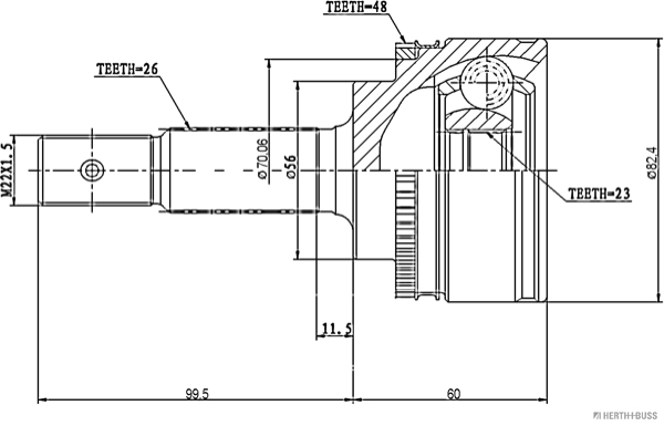 Herth+Buss Jakoparts Homokineet reparatieset J2822131