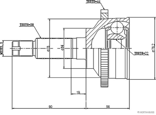 Herth+Buss Jakoparts Homokineet reparatieset J2823129