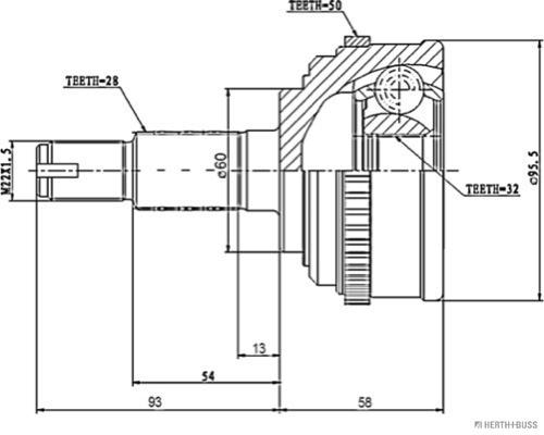 Herth+Buss Jakoparts Homokineet reparatieset J2824132