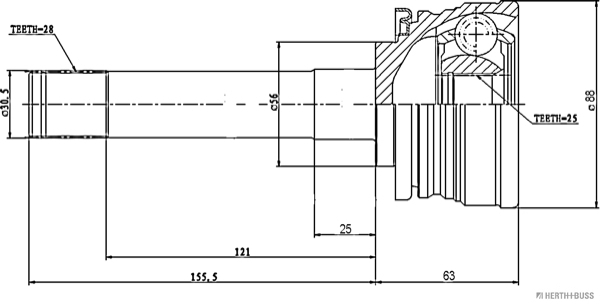 Herth+Buss Jakoparts Homokineet reparatieset J2825007