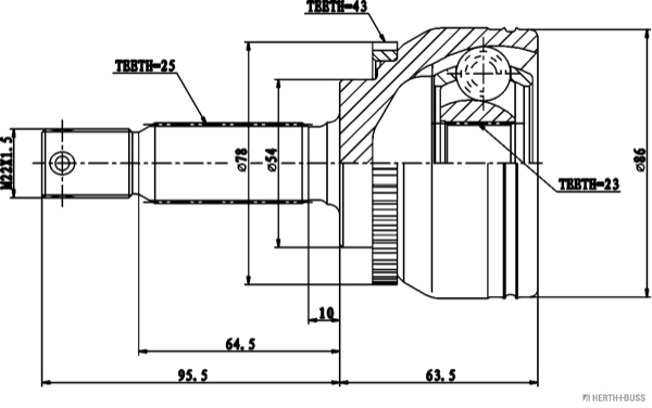 Herth+Buss Jakoparts Homokineet reparatieset J2825129