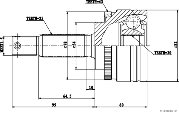 Herth+Buss Jakoparts Homokineet reparatieset J2825132