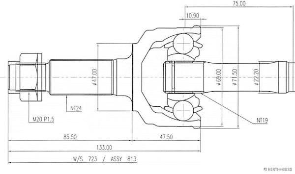 Herth+Buss Jakoparts Homokineet reparatieset J2826019