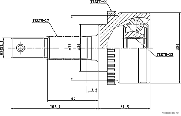 Herth+Buss Jakoparts Homokineet reparatieset J2831136