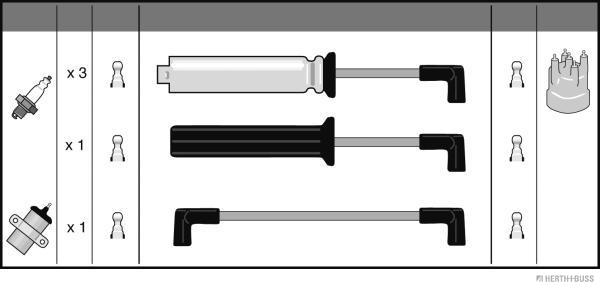 Herth+Buss Jakoparts Bougiekabelset J5380900