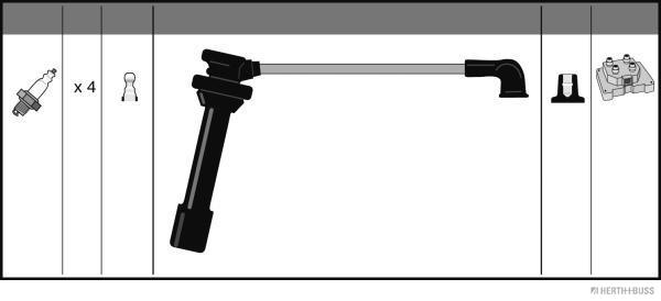 Herth+Buss Jakoparts Bougiekabelset J5383022