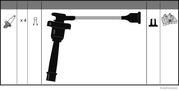 Herth+Buss Jakoparts Bougiekabelset J5385006