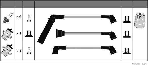 Herth+Buss Jakoparts Bougiekabelset J5385021