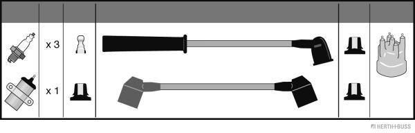 Herth+Buss Jakoparts Bougiekabelset J5386005