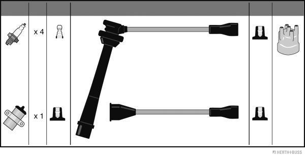 Herth+Buss Jakoparts Bougiekabelset J5388017