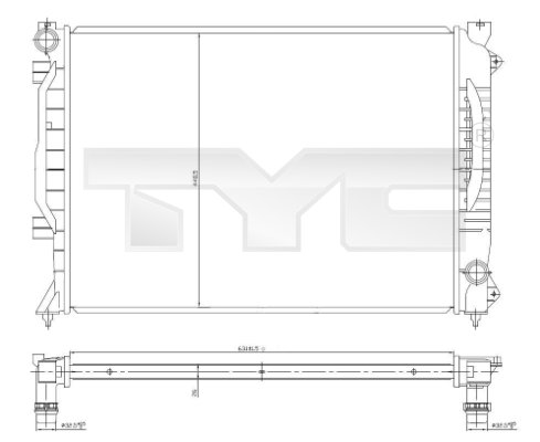 Radiateur TYC 702-0017