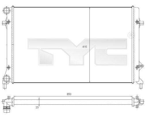 Radiateur TYC 702-0025