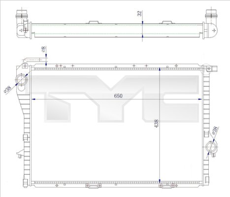 Radiateur TYC 703-0005-R