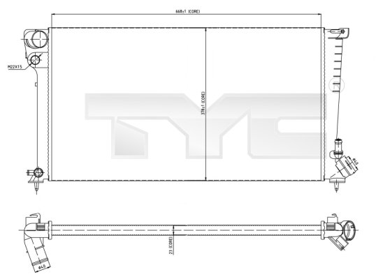 Radiateur TYC 705-0001