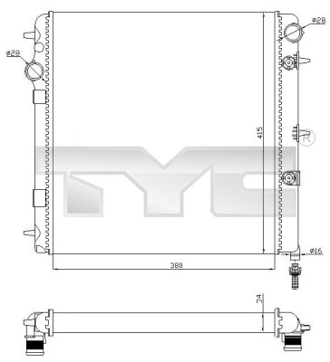 Radiateur TYC 705-0071-R