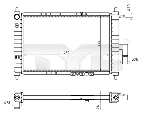 Radiateur TYC 706-0023-R