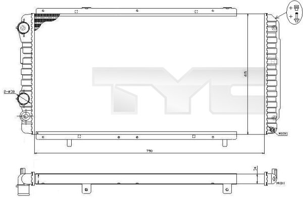 Radiateur TYC 709-0014-R