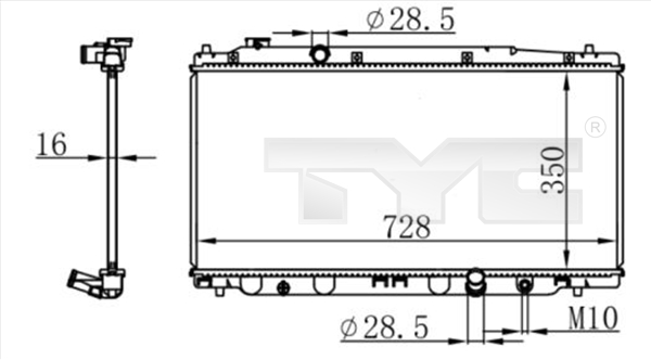 Radiateur TYC 712-0053