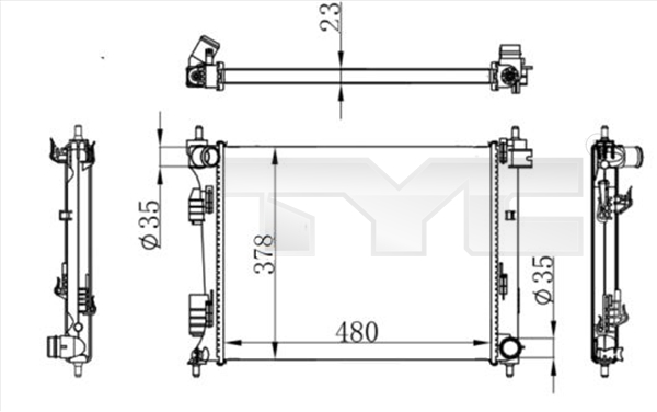 Radiateur TYC 717-0001