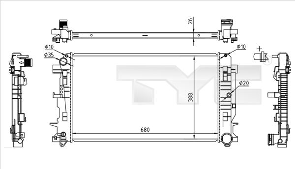 Radiateur TYC 721-0014