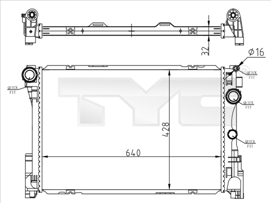 Radiateur TYC 721-0015